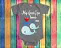 Great Gpa Loves Me Cute Great Grandpa Name Whale Baby Bodysuit Tshirt or Toddler Shirt Special Great Grandfather Gift or Pregnancy Reveal Graphic Tee – Aesthetic Look · Perfect For Daily Wear