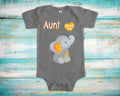 Aunt Loves Me Cute Elephant Baby Bodysuit Tshirt or Toddler Shirt For a Special Aunt Gift or Pregnancy Reveal Announcement Graphic Tee – Warm & Stylish · Perfect For Daily Wear
