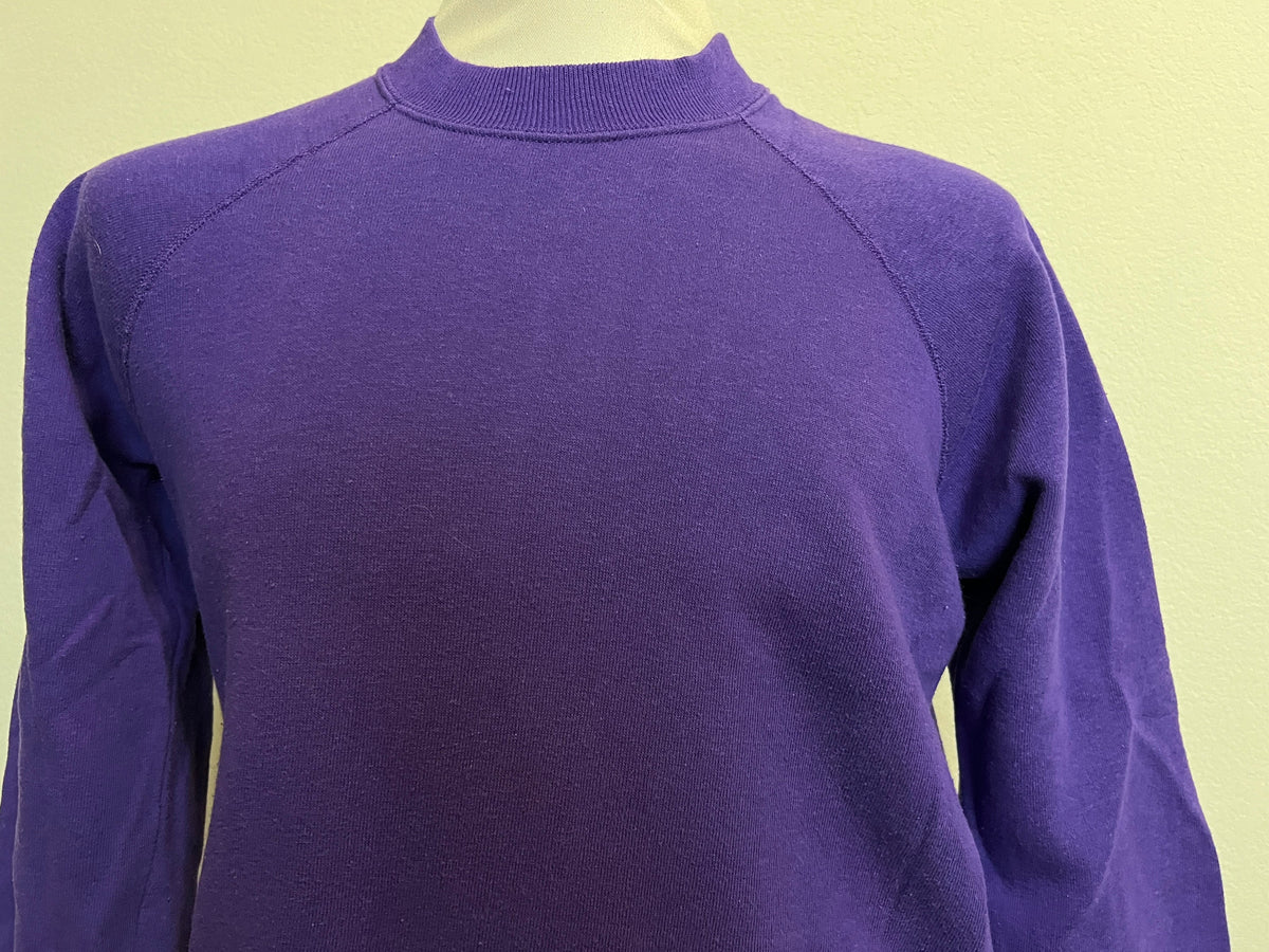 Vintage 8039s Blank Purple Crewneck Sweatshirt Size L Sweatshirt – Feel-Good Design · Trending Graphic Apparel