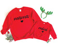 Mama Glitter Sweatshirt Mini Glitter Sweatshirt Matching Mama Mini Mama Crewneck Sweater Mama Pullover Mothers Day Gift Women Sweater Sweatshirt – Warm & Stylish · Perfect For Daily Wear