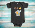 Zio Loves Me Cute Elephant Baby Bodysuit Tshirt or Toddler Shirt for an Italian Uncle Gift or Pregnancy Reveal Announcement Graphic Tee – Feel-Good Design · High-Quality Print