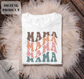 Mama retro svg png Mama stacked wavy Mom life Svg EPS Png Cut files Circut Graphic Tee – Warm & Stylish · Top Pick For Any Outfit