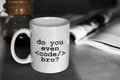 Programmer Mug Do You Even Code Bro Programmer Gift Web Developer Mug Computer Geek Mug Coder Gift Nerd Present Graphic Tee – Aesthetic Look · Must-Have Style