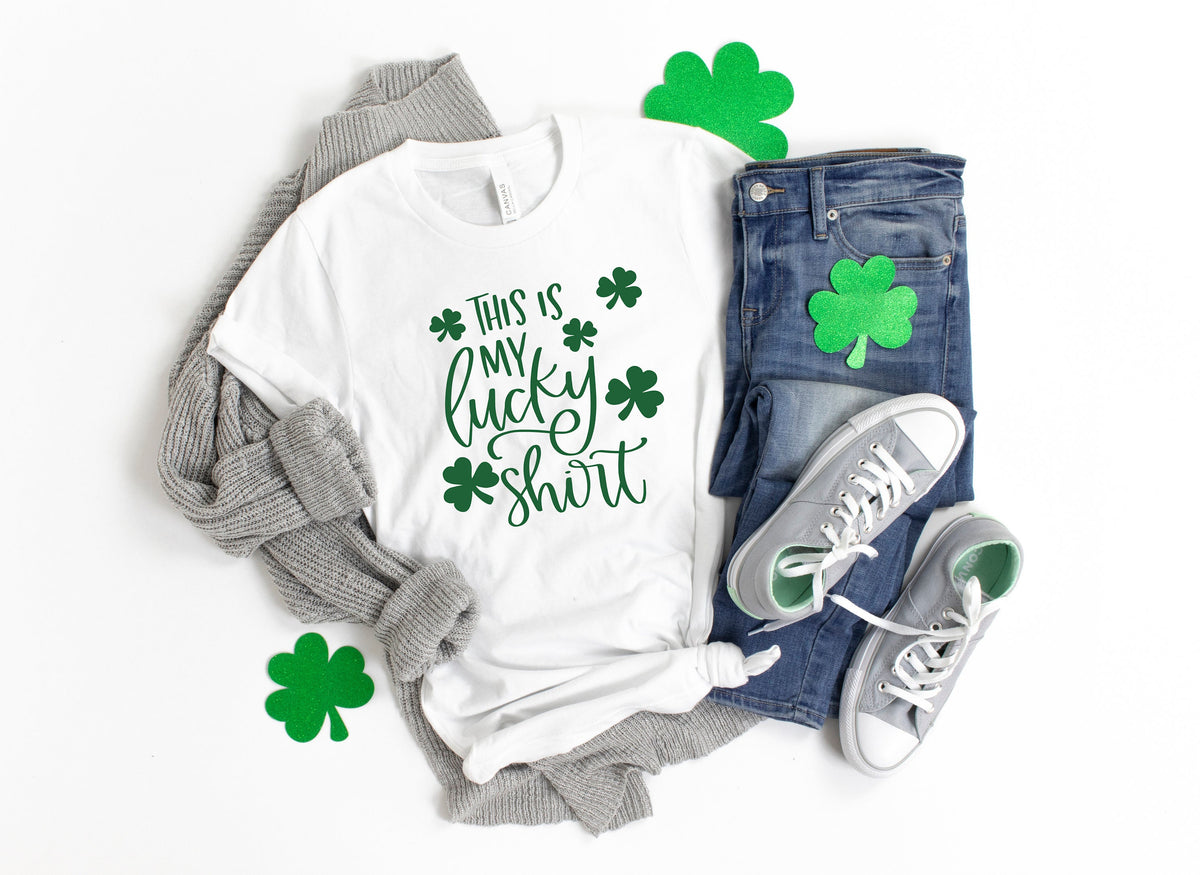 This is my Lucky ShirtLucky Shamrock ShirtShamrock Tee Patrick39s Day GiftPatrick39s Day Family Matching ShirtDrinking Shirt Graphic Tee – Easygoing Wear · Perfect For Daily Wear