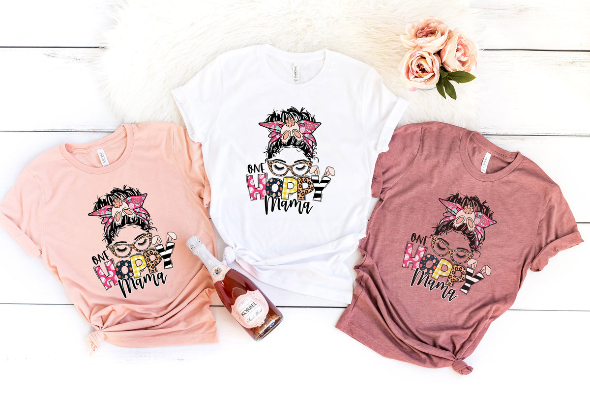 One Hoppy Mama ShirtHappy Easter ShirtEaster Mama ShirtEaster Mom GiftFunny EasterLove Bunny ShirtMom Life Easter ShirtMom Gift Graphic Tee – Feel-Good Design · Top Pick For Any Outfit