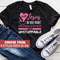 Funny Baking Shirt Gift For Baker Bakers Shirt Baking Shirts With Jesus In Her Heart A Whisk In Her Hand She Is Unstoppable TShirt Graphic Tee – Soft Feel · Perfect For Daily Wear