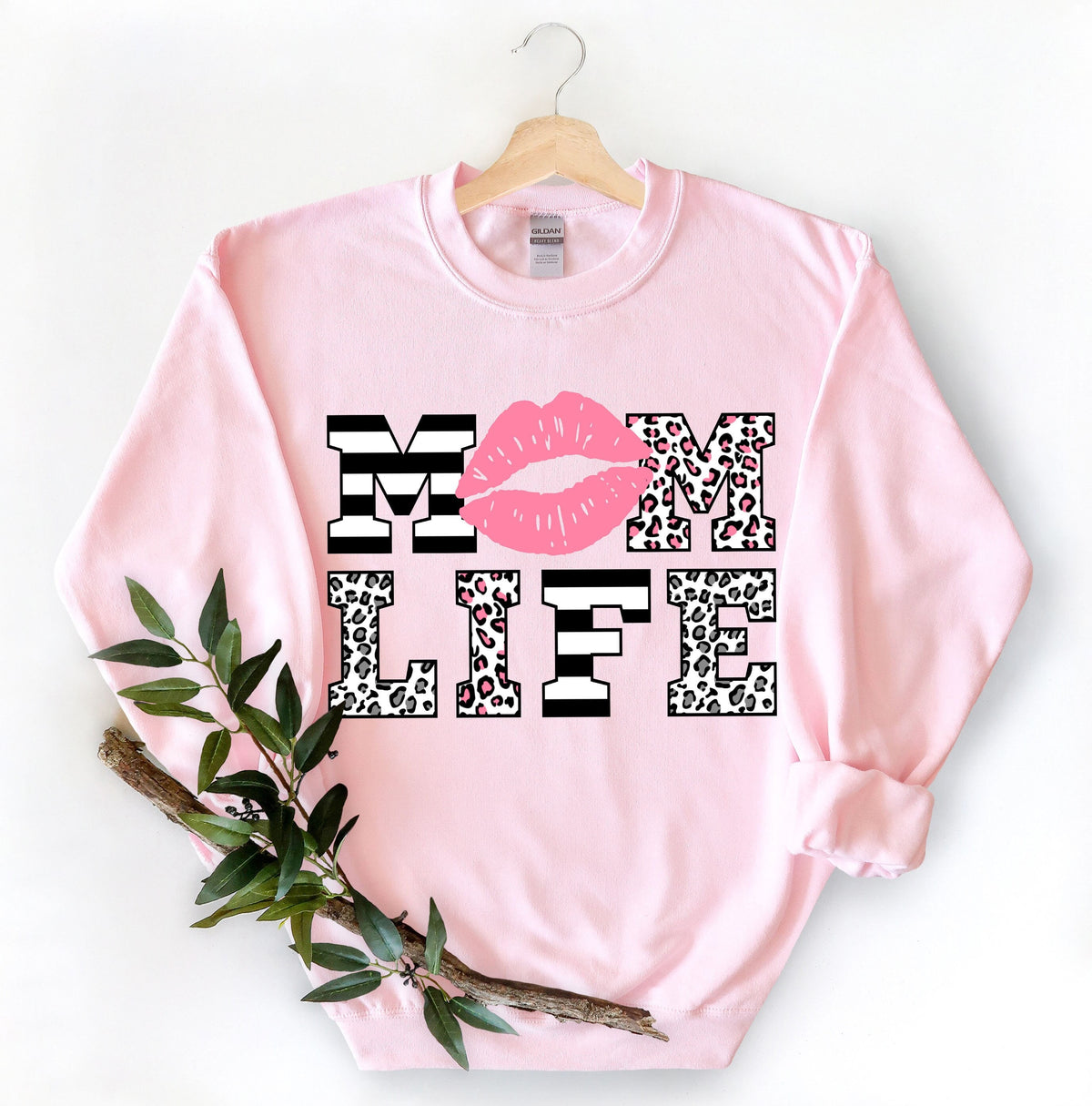 Mom Life Pink Lips Kiss Me Kissing Lips Cheetah Leopard Stripe Print ShirtMom Life ShirtMother TShirtCute Mom GiftMothers Day Gift Graphic Tee – Aesthetic Look · Trending Graphic Apparel