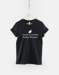 Bunny Rabbit TShirt I Love To Cuddle Bunny Wunnys Rabbit TShirt Graphic Tee – Cozy Vibes · High-Quality Print