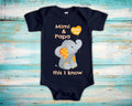 Mimi Papa Love Me Cute Grandma Name Grandpa Name Elephant Baby Bodysuit Tshirt or Toddler Shirt Can Be Custom Personalized Graphic Tee – Easygoing Wear · High-Quality Print