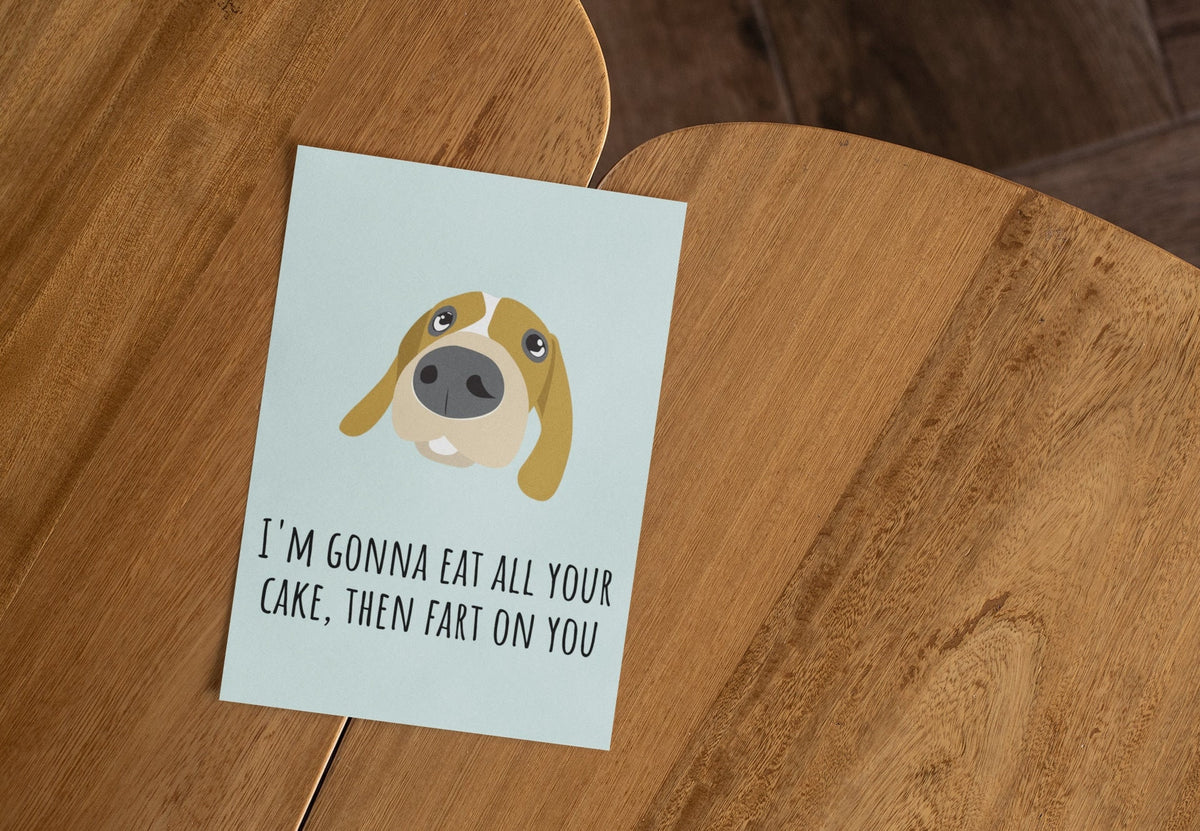 Funny Dog Birthday Card Dog Lover Printable Card Dog Trainer Veterinarian Printable Beagle Birthday Card Fart On You Graphic Tee – Aesthetic Look · Top Pick For Any Outfit