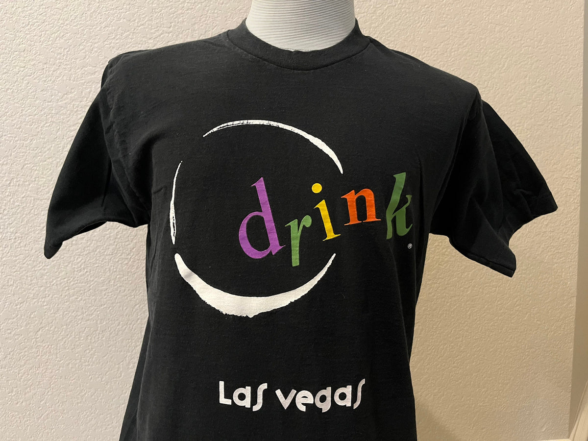 Vintage 9039s Drink Las Vegas TShirt Size L Graphic Tee – Bold Style · High-Quality Print