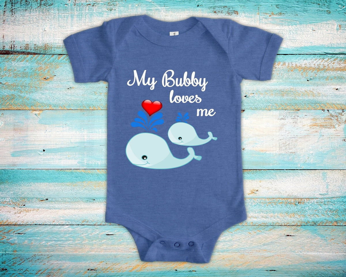 Bubby Loves Me Cute Grandpa Name Whale Baby Bodysuit Tshirt or Toddler Shirt Jewish Grandfather Gift or Pregnancy Reveal Announcement Graphic Tee – Premium Graphic · Trending Graphic Apparel