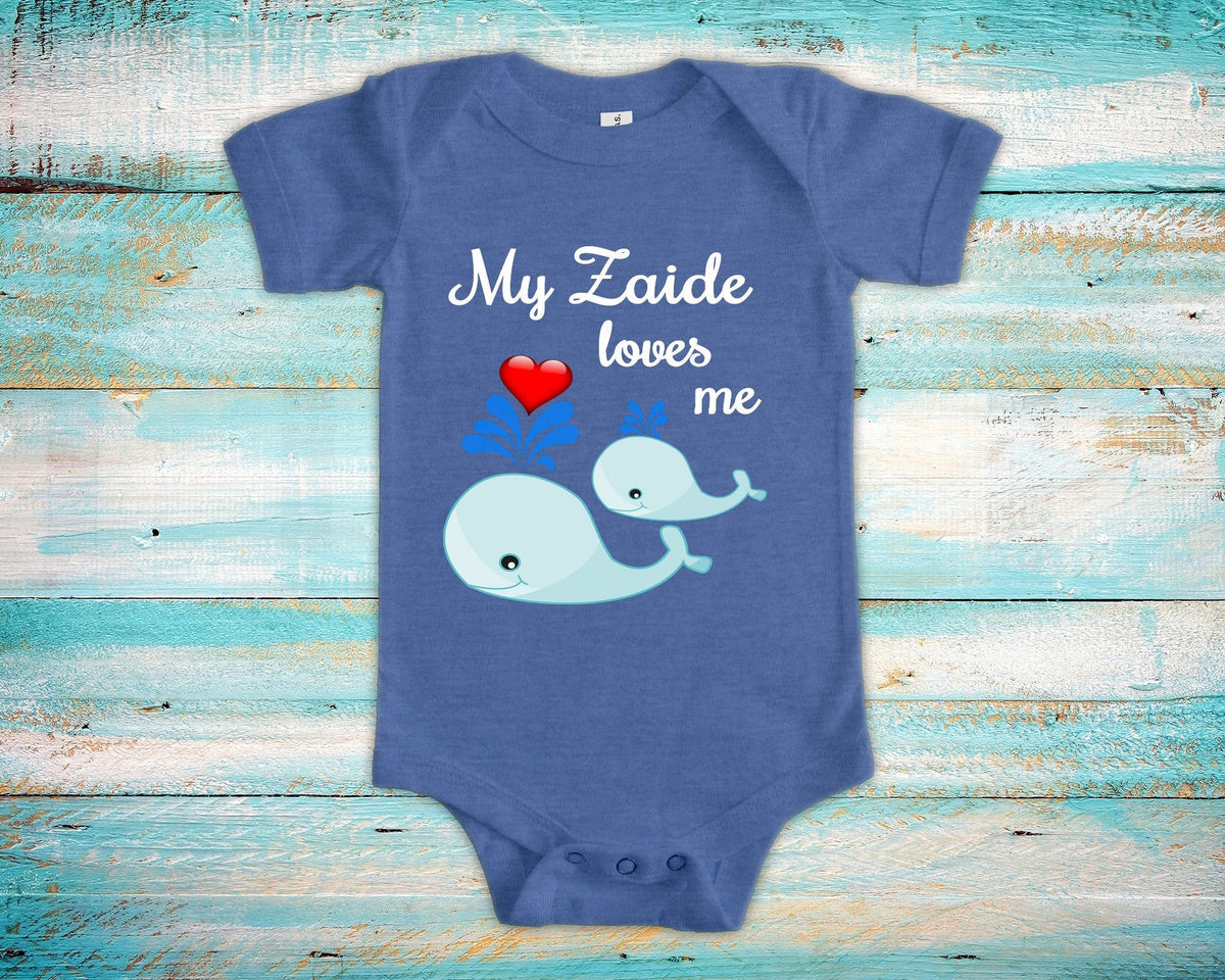 Zaide Loves Me Cute Grandpa Name Whale Baby Bodysuit Tshirt or Toddler Shirt Yiddish Grandfather Gift or Pregnancy Reveal Announcement Graphic Tee – Easygoing Wear · Great Gift For Fans