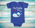 Daddy Loves Me Cute Father Name Whale Baby Bodysuit Tshirt or Toddler Shirt Special Dad Gift or Pregnancy Reveal Announcement Graphic Tee – Everyday Comfort · Must-Have Style
