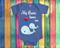 Bunic Loves Me Cute Grandpa Name Whale Baby Bodysuit Tshirt or Toddler Shirt Romanian Grandfather Gift or Pregnancy Reveal Announcement Graphic Tee – Feel-Good Design · Must-Have Style