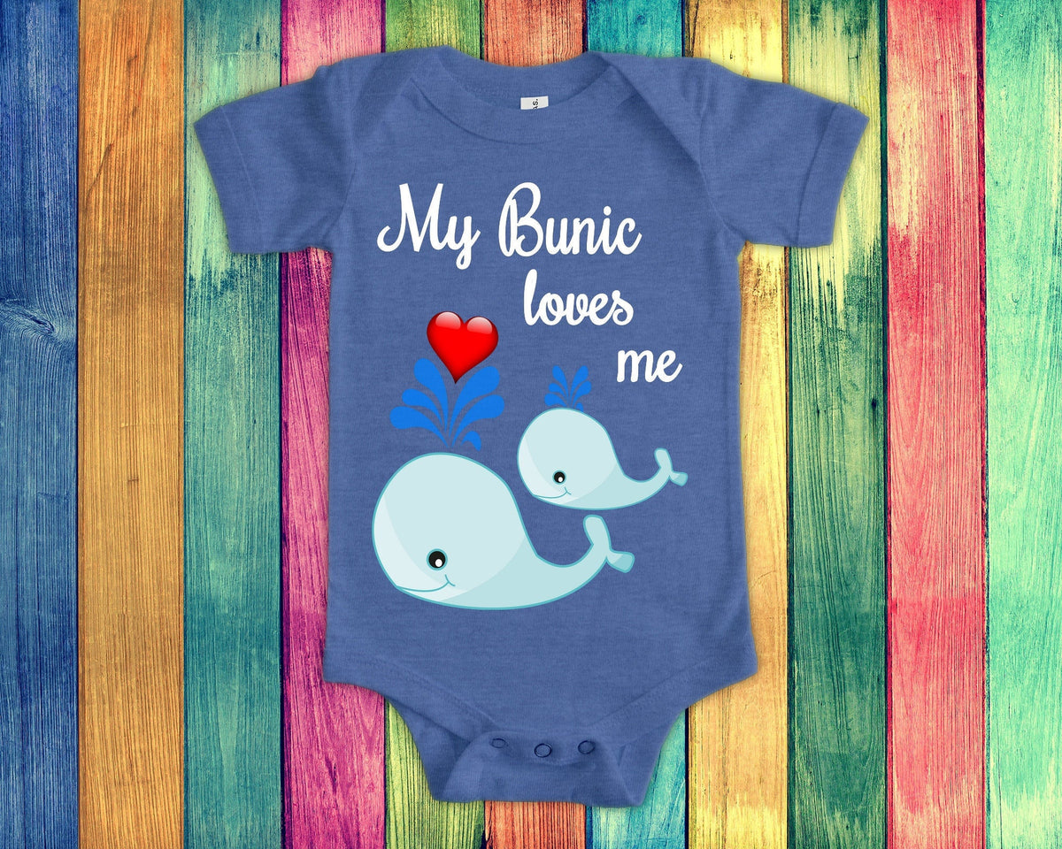 Bunic Loves Me Cute Grandpa Name Whale Baby Bodysuit Tshirt or Toddler Shirt Romanian Grandfather Gift or Pregnancy Reveal Announcement Graphic Tee – Feel-Good Design · Must-Have Style
