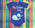 Daideo Loves Me Cute Grandpa Name Whale Baby Bodysuit Tshirt or Toddler Shirt Irish Grandfather Gift or Pregnancy Reveal Announcement Graphic Tee – Feel-Good Design · Trending Graphic Apparel