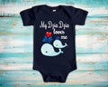 Dzia Dzia Loves Me Cute Grandpa Name Whale Baby Bodysuit Tshirt or Toddler Shirt Polish Grandfather Gift or Pregnancy Reveal Announcement Graphic Tee – Warm & Stylish · Great Gift For Fans