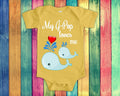 GPop Loves Me Cute Grandpa Name Whale Baby Bodysuit Tshirt or Toddler Shirt Special Grandfather Gift or Pregnancy Reveal Announcement Graphic Tee – Soft Feel · Top Pick For Any Outfit