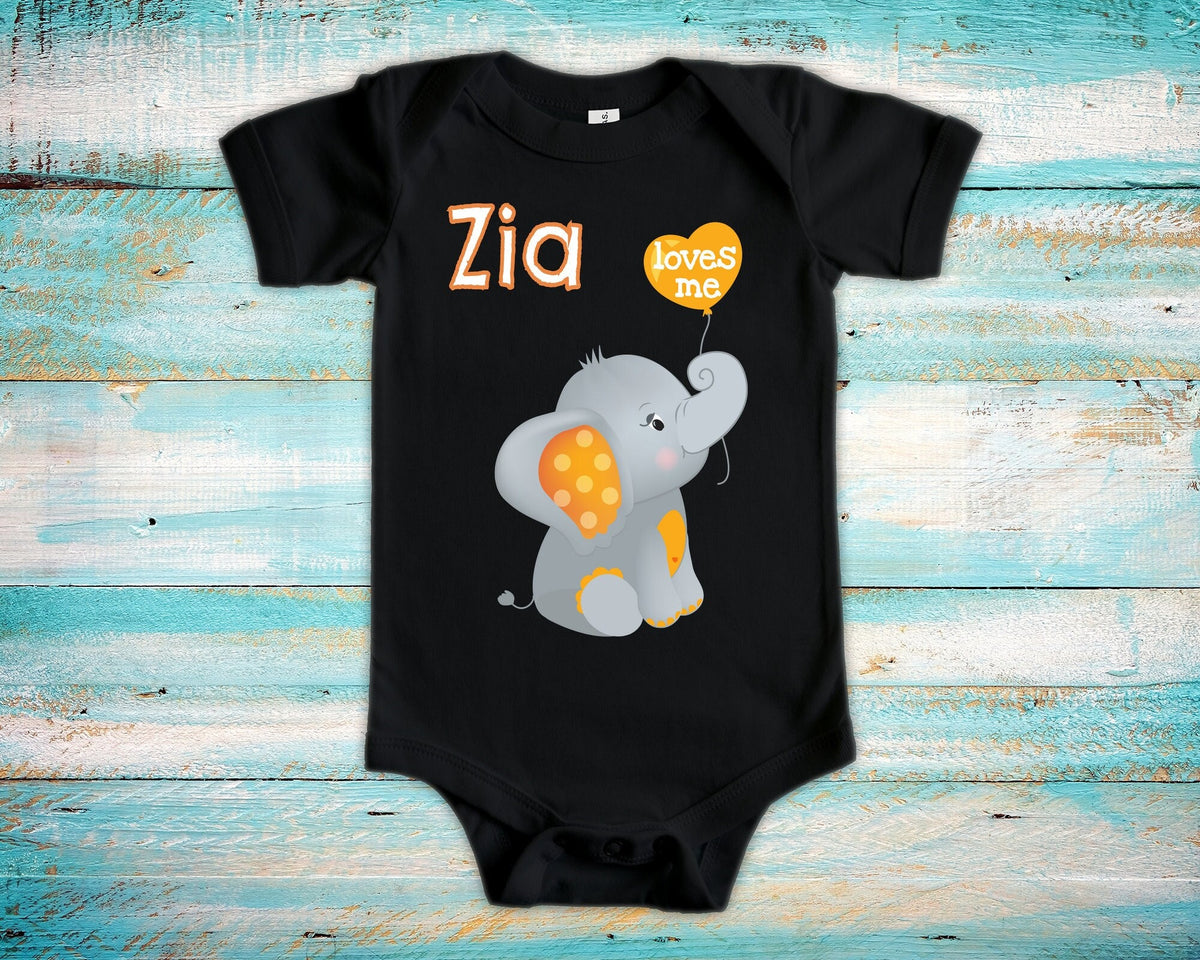 Zia Loves Me Cute Aunt Name Elephant Baby Bodysuit Tshirt or Toddler Shirt Italy Italian Aunt Gift or Pregnancy Reveal Announcement Graphic Tee – Fan Favorite · Perfect For Daily Wear
