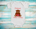 Papa Loves Me Cute Grandpa Name Bear Baby Bodysuit Tshirt or Toddler Shirt Special Grandfather Gift or Pregnancy Reveal Announcement Graphic Tee – Bold Style · Great Gift For Fans