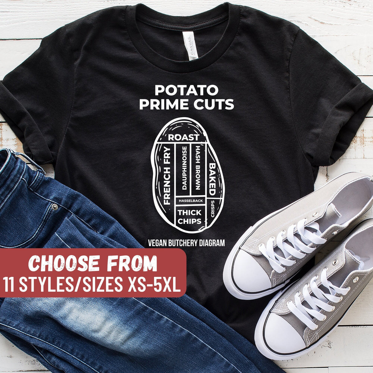 Funny Vegan Shirt Vegan Clothing Vegan T Shirt Vegan Gift Vegetarian Shirt Vegan Potato Prime Cuts Vegan Butchery Diagram TShirt Graphic Tee – Cozy Vibes · Trending Graphic Apparel