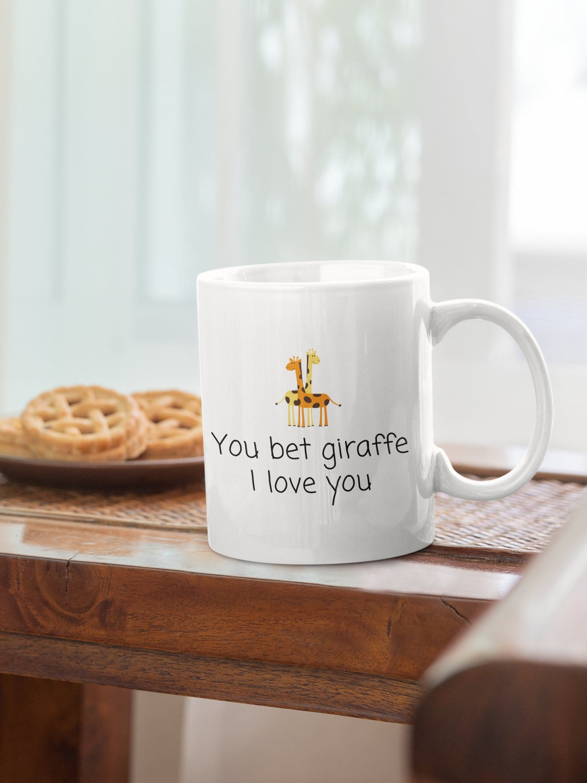 Giraffe Mug Giraffe Gift Valentine39s Gift Anniversary Present Birthday Gift You Bet Giraffe I Love You Cute Funny Animal Pun Graphic Tee – Aesthetic Look · Perfect For Daily Wear