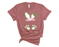Floral Cheetah print bunny ears feet ShirtEaster Bunny ShirtEaster Shirt For WomanEaster ShirtEaster Family ShirtEaster Matching Shirt Graphic Tee – Easygoing Wear · Perfect For Daily Wear