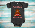 GrandDude Loves Me Cute Grandpa Name Bear Baby Bodysuit Tshirt or Toddler Shirt Special Grandfather Gift or Pregnancy Reveal Announcement Graphic Tee – Bold Style · Perfect For Daily Wear