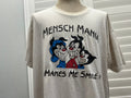 Vintage 9039s Mensch Mania Make Me Smile T Shirt Size XL Graphic Tee – Warm & Stylish · High-Quality Print