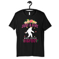 Just A Girl Who Loves Bigfoot Shirt Sasquatch Girl TShirt Womens Tee Hoodie Sweatshirt Tank Top Kids Tee Toddler Baby Clothing Hoodie – Fan Favorite · High-Quality Print