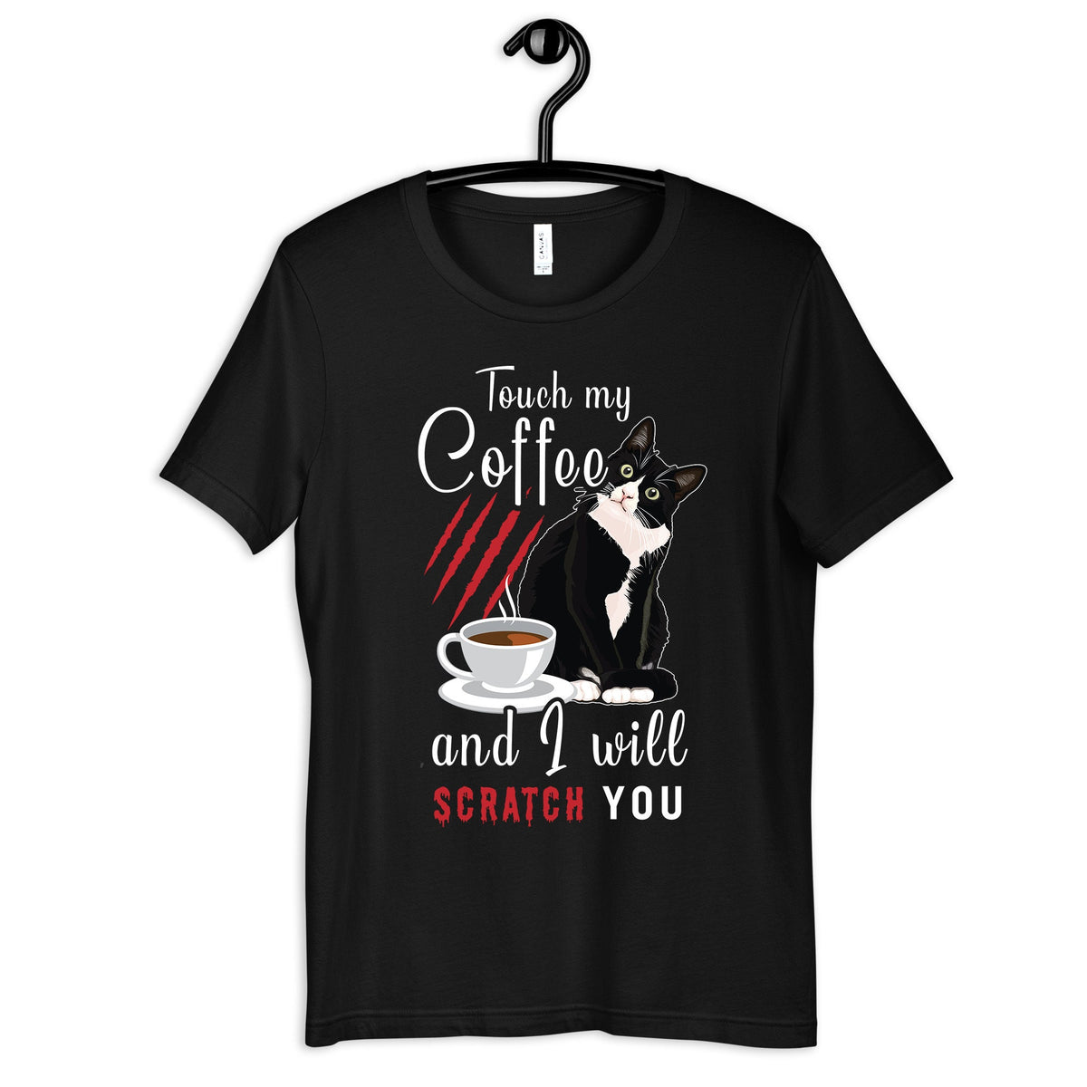 Funny Coffee Cat Shirt Scratch You TShirt Funny Cats Womens Tee Hoodie Sweatshirt Tank Top Kids Tee Hoodie – Bold Style · Must-Have Style