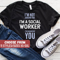 Social Worker Shirt Social Worker Gift Social Work Shirt Social Work I39m Not Judging You I39m A Social Worker I39m Diagnosing You TShirt Graphic Tee – Aesthetic Look · Must-Have Style