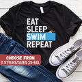 Swimming Shirt Swimmer Shirts Swim Coach Swim Lover Shirt Funny Swimming Shirt Swimmer Gift Coach Gifts Eat Sleep Swim Repeat TShirt Graphic Tee – Soft Feel · Great Gift For Fans