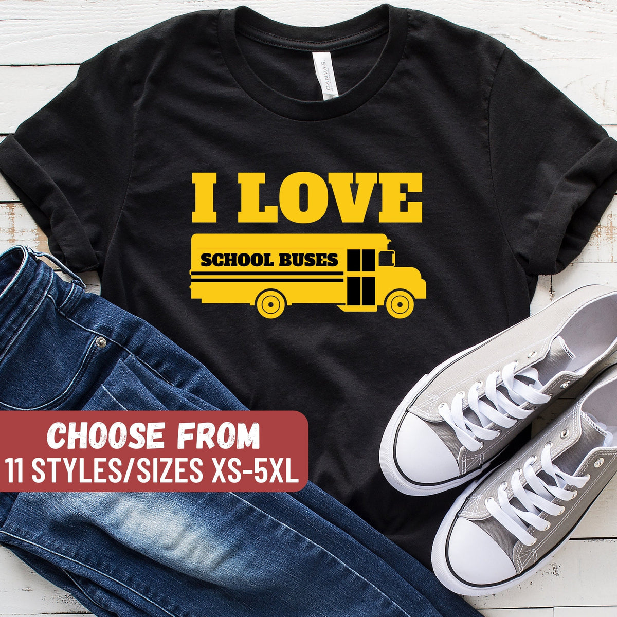 School Bus Driver Shirt Funny Bus Driver Shirt Gift For Bus Drivers Bus Driver Shirt Bus Driver Present I Love School Buses TShirt Graphic Tee – Soft Feel · Great Gift For Fans