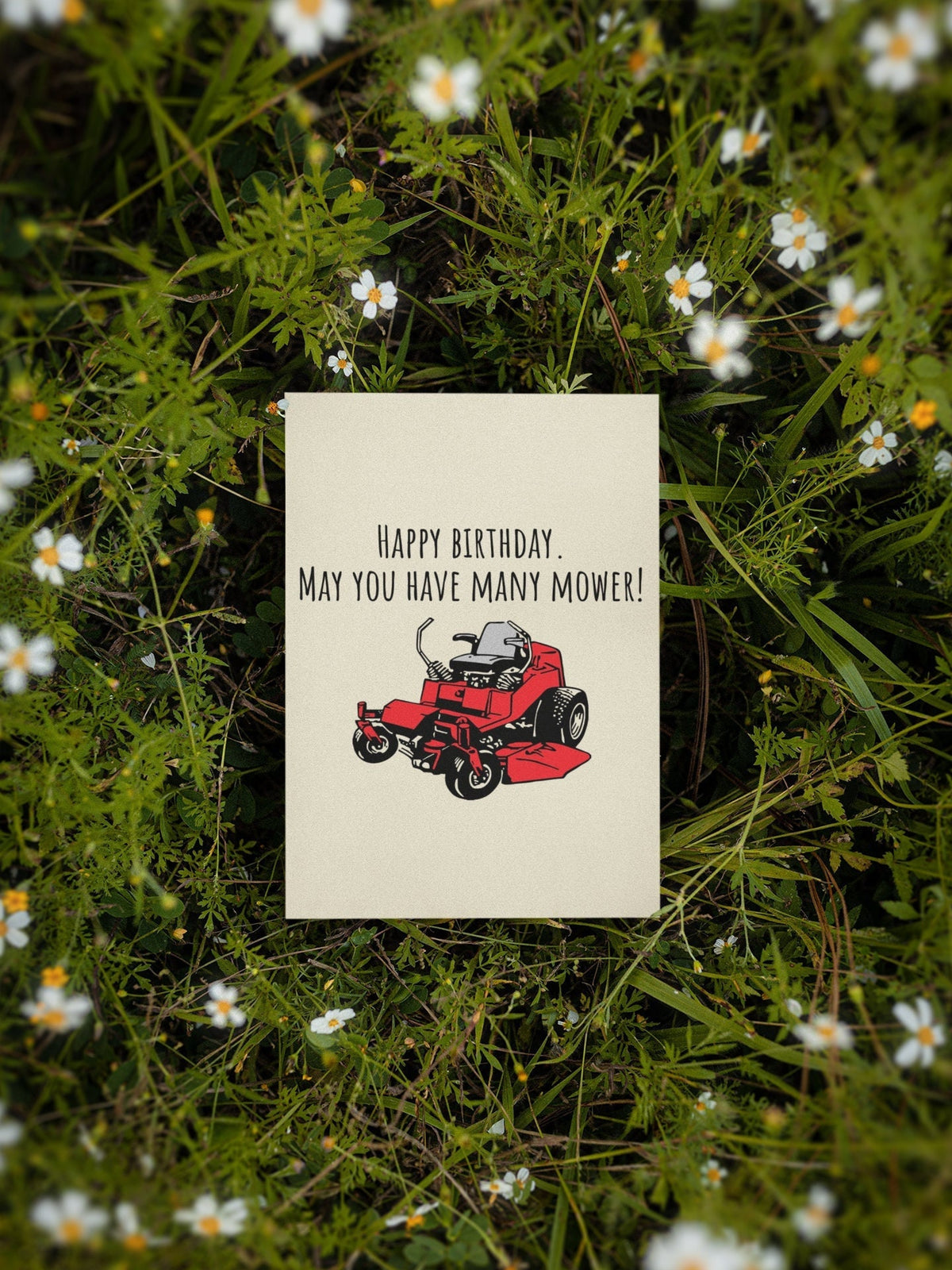 Funny Printable Birthday Card Lawn Mower Card Yard Care Lawn Mowing Gardening Card Instant Download Last Minute Birthday Card Graphic Tee – Cozy Vibes · Must-Have Style