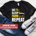 Funny Farmer Shirt Farmer Shirts Gift For Farmer Husband Shirt Farmer Husband Gift Country Gift Eat Sleep Farm Repeat TShirt Graphic Tee – Bold Style · Great Gift For Fans