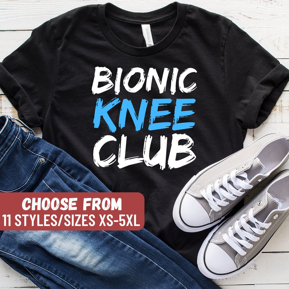 Bionic Knee Club TShirt Knee Joint Replacement Shirt Knee Replacement Shirt Joint Replacement Shirt Knee Surgery Gift Knee Surgery Graphic Tee – Aesthetic Look · Great Gift For Fans