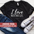 Math Teacher Shirt Math Teacher Math Shirt Teacher Shirt Math Teacher Gift Teacher Shirts I Love Math And Cats TShirt Graphic Tee – Warm & Stylish · Must-Have Style