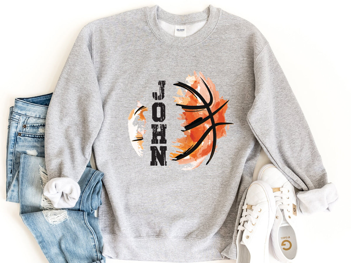Custom Basketball Sweatshirt Basketball Personalized Sweater Basketball Crewneck Sweatshirt Basketball Player Gift Basketball Team Gifts Sweatshirt – Everyday Comfort · Perfect For Daily Wear
