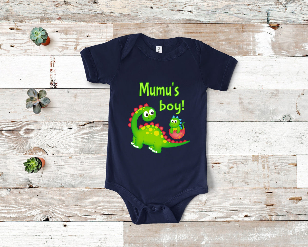 Mumu39s Boy Cute Grandma Name Dinosaur Baby Bodysuit Tshirt or Toddler Shirt for aFinnish Grandmother Gift or Pregnancy Announcement Graphic Tee – Premium Graphic · Perfect For Daily Wear