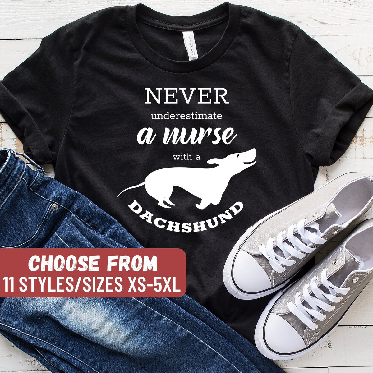 Nurse Shirts Funny Nurse Shirts Nursing Nurse Nursing Student Nurse Gift Never Underestimate A Nurse With A Dachshund TShirt Graphic Tee – Cozy Vibes · Trending Graphic Apparel