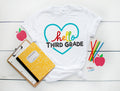 Hello Third Grade ShirtsTeach Love InspireBack To School ShirtFirst Grade TeacherTeacher Appreciation Tee1st day of school3rd Grade Graphic Tee – Premium Graphic · Must-Have Style