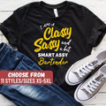 Funny Bartender Shirt Bartender Gifts Bartender Tee Bartender Lover I Am A Classy Sassy And A Bit Smart Assy Bartender TShirt Graphic Tee – Warm & Stylish · Great Gift For Fans