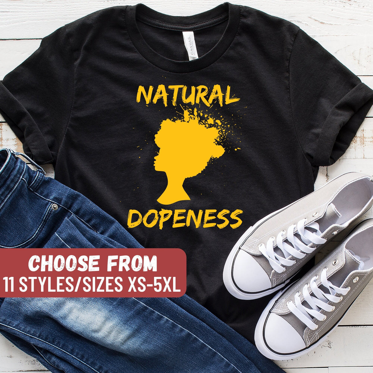 Natural Hair Shirt Afro Shirt Curly Hair Shirt Natural Hair Gift Natural Hair Lover Curly Hair Gift Afro Natural Dopeness TShirt Graphic Tee – Soft Feel · High-Quality Print