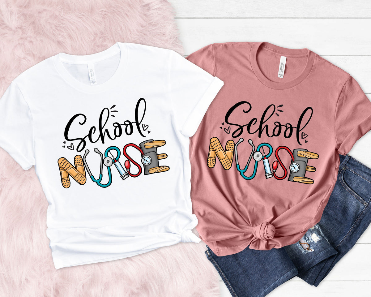 School Nurse Shirt Nurse Shirt Nurse Gift Funny Nurse Shirt Nursing Student Nursing Graduate School Nurse Gift Teacher Shirt RN Tee Graphic Tee – Everyday Comfort · Great Gift For Fans