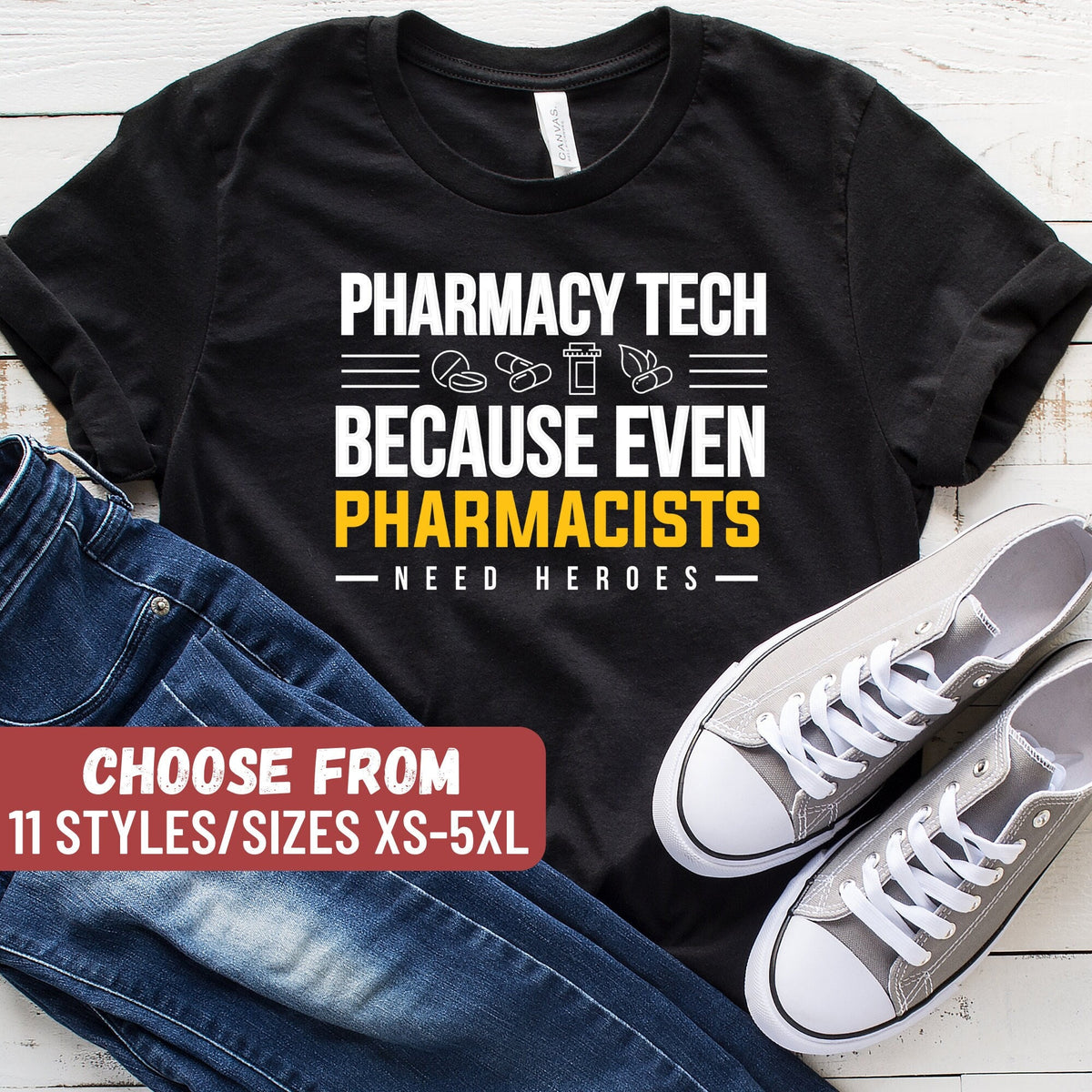 Pharmacy Shirt Pharmacist Shirt Pharmacy Student Shirt Funny Pharmacist Shirt Pharmacy Tech Because Even Pharmacists Need Heroes TShirt Graphic Tee – Easygoing Wear · Must-Have Style