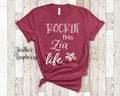 Rockin39 This Zia Life Aunt Tshirt Italy Italian Gift Idea for Mother39s Day Birthday Christmas or Pregnancy Reveal Announcement Graphic Tee – Aesthetic Look · Great Gift For Fans