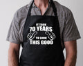 Baking Apron 70th Birthday Apron 70th Birthday Gifts It Took 70 Years Old To Look This Good Cooking Apron Bbq Summer Graphic Tee – Aesthetic Look · Perfect For Daily Wear