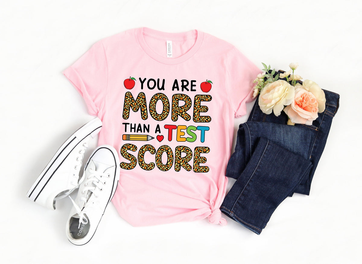 Leopard You Are More Than A Test Score ShirtTesting ShirtTeacher ShirtsTeacher Team ShirtsTest Day ShirtTesting Coordinator Shirt Graphic Tee – Easygoing Wear · Must-Have Style